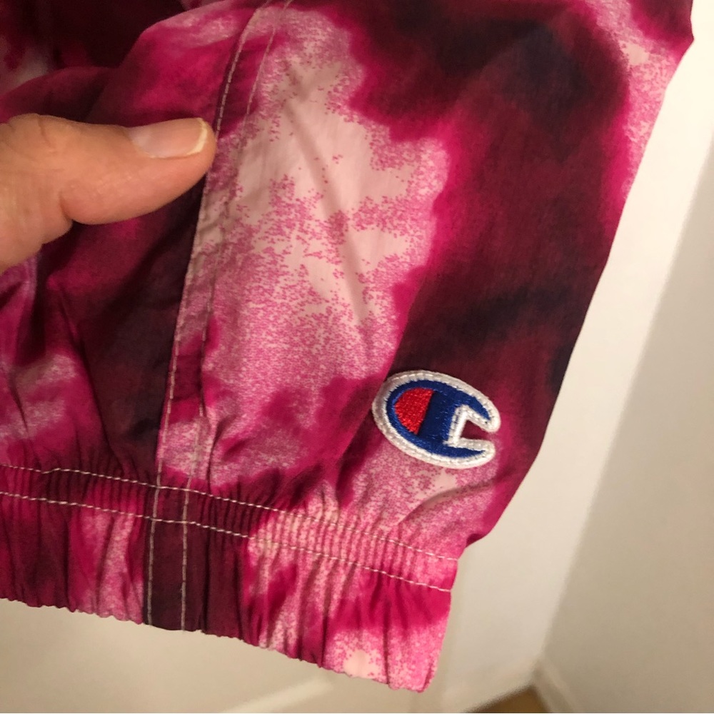 Champion jacket tie dye rare Hoodie jacket Pink M - Picture 11 of 11